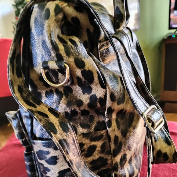 Macy's Leopard Print Backpack - Picture 2 of 4